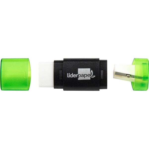 Goma de borrar liderpapel triangular con sacapuntas