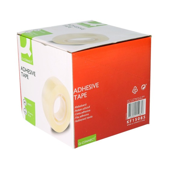 Cinta adhesiva q-connect 33 mt x 19 mm encelofanada