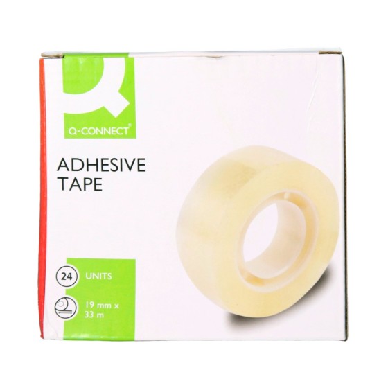 Cinta adhesiva q-connect 33 mt x 19 mm encelofanada