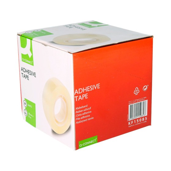 Cinta adhesiva q-connect 33 mt x 12 mm encelofanada