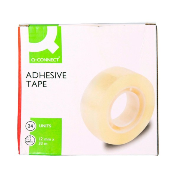 Cinta adhesiva q-connect 33 mt x 12 mm encelofanada