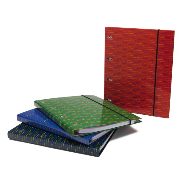 Carpeta con recambio liderpapel a5 cuadro 5mm forrada 4 anillas 20mm