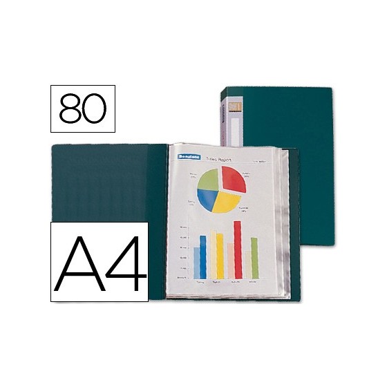 Carpeta liderpapel personaliza 31763 80 fundas polipropileno din a4 verde lomo personalizable