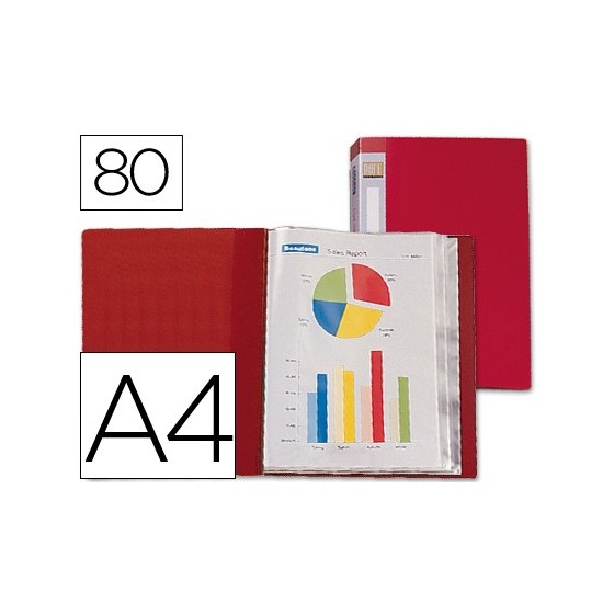 Carpeta liderpapel personaliza 31760 80 fundas polipropileno din a4 roja lomo personalizable