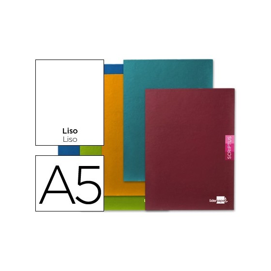 Libreta liderpapel scriptus a5 plus 48 hojas 90g/m2 liso sinmargen