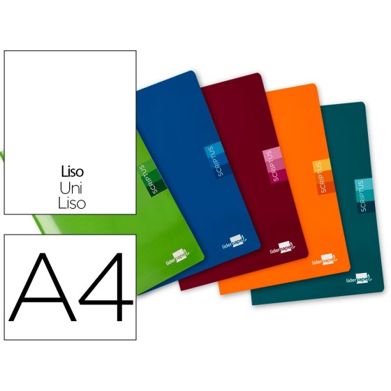 Libreta liderpapel scriptus a4 48 hojas 90g/m2 liso sin margen