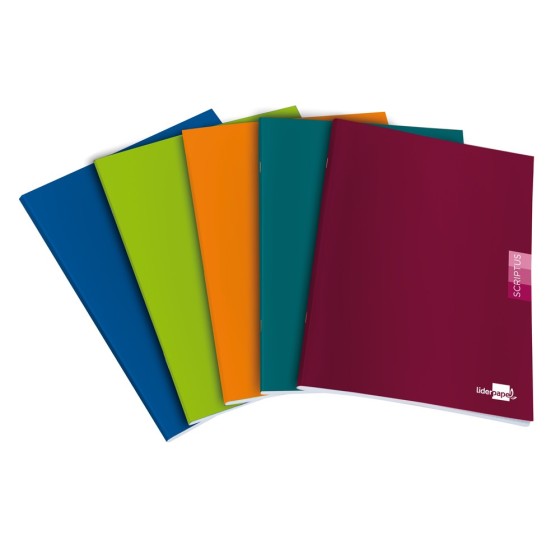 Libreta liderpapel scriptus a5 48 hojas 90g/m2 cuadro 8mm con margen