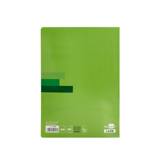 Libreta liderpapel scriptus a4 48 hojas 90g/m2 cuadro 4mm con margen