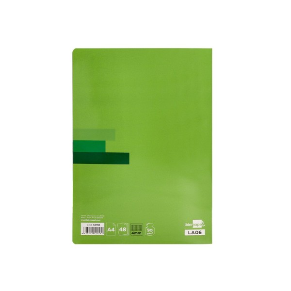 Libreta liderpapel scriptus a4 48 hojas 90g/m2 cuadro 4mm con margen