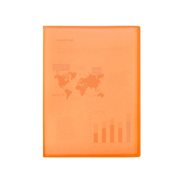 Carpeta liderpapel escaparate 47481 10 fundas polipropileno traslucida din a4 naranja frosty
