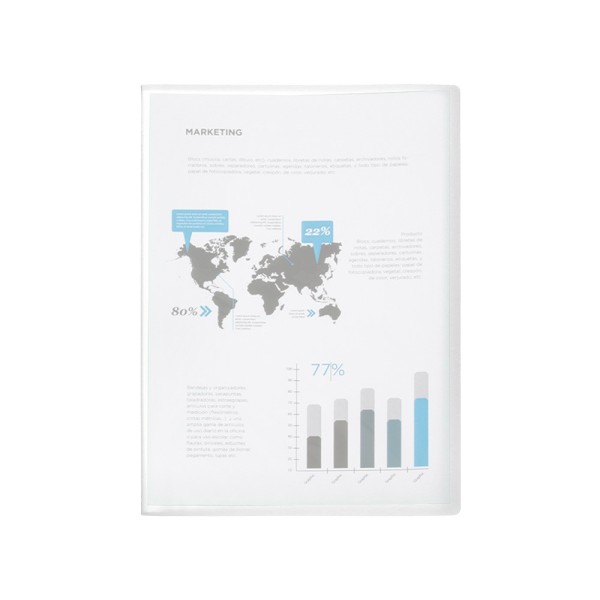 Carpeta liderpapel escaparate 47074 60 fundas polipropileno din a4 transparente translucido