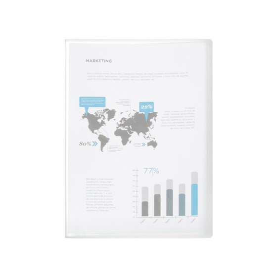 Carpeta liderpapel escaparate 47044 20 fundas polipropileno din a4 transparente translucido