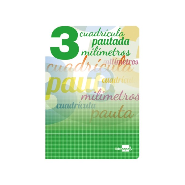 Libreta liderpapel pautaguia tapa cartoncillo 32 hojas din a5 70 g cuadriculado pautado 3 mm con margen