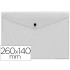 Carpeta liderpapel dossier broche polipropileno tamaño sobre americano 260x140mm transparente