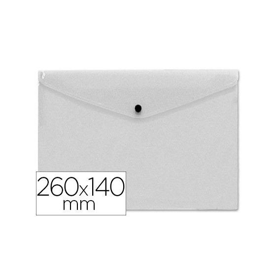 Carpeta liderpapel dossier broche polipropileno tamaño sobre americano 260x140mm transparente