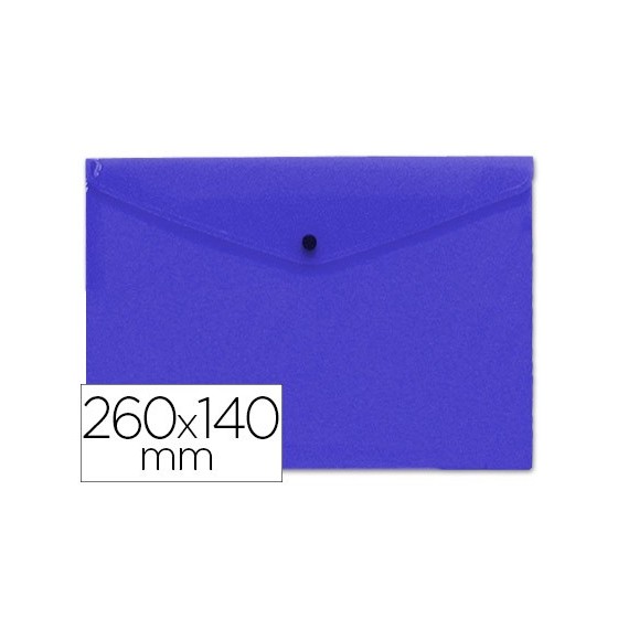 Carpeta liderpapel dossier broche polipropileno tamaño sobre americano 260x140 mm azul translucido
