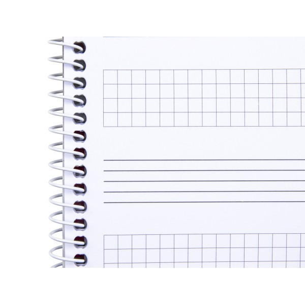 Bloc musica liderpapel combi pentagrama 3mm mas cuadricula de 4mm para anotaciones cuarto20 hojas 100g/m2