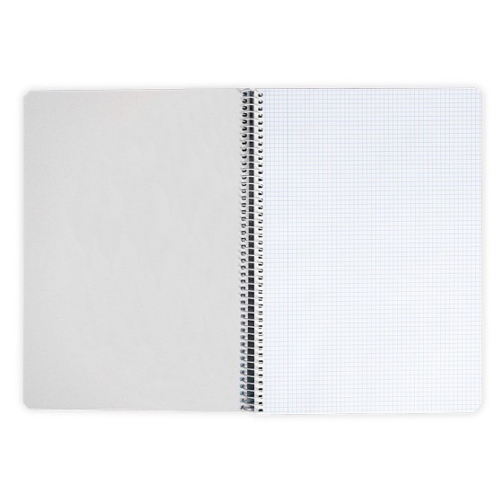 Cuaderno espiral liderpapel cuarto tapa dura 80h 60 gr cuadro 4mm con margen colores surtidos