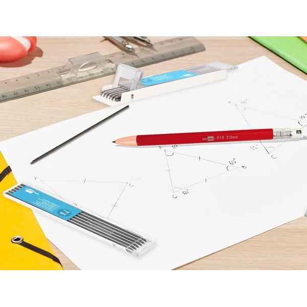 Minas liderpapel grafito de 2 mm estuche de 12 minas