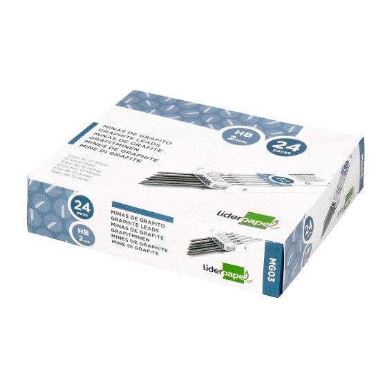 Minas liderpapel grafito de 2 mm estuche de 12 minas