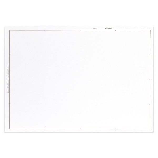 Papel dibujo liderpapel 210x297mm 150g/m2 sin recuadropack de 10
