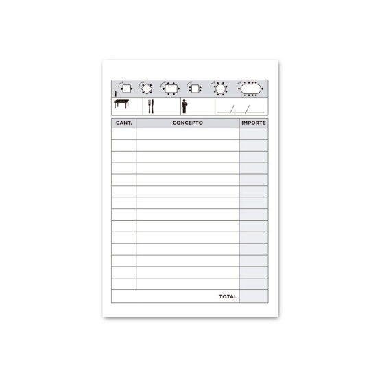 Talonario liderpapel camarero 8º original y copia t280