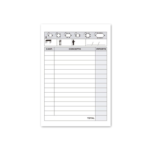 Talonario liderpapel camarero 8º original y copia t280