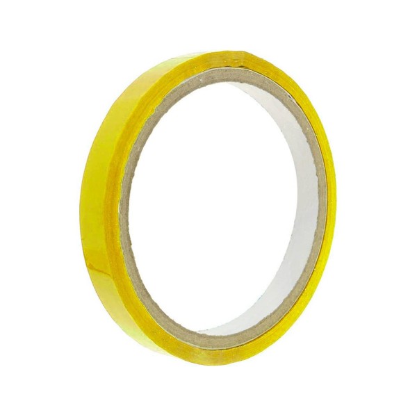 Cinta adhesiva q-connect 66m x 9mm amarilla para cerrar bolsas