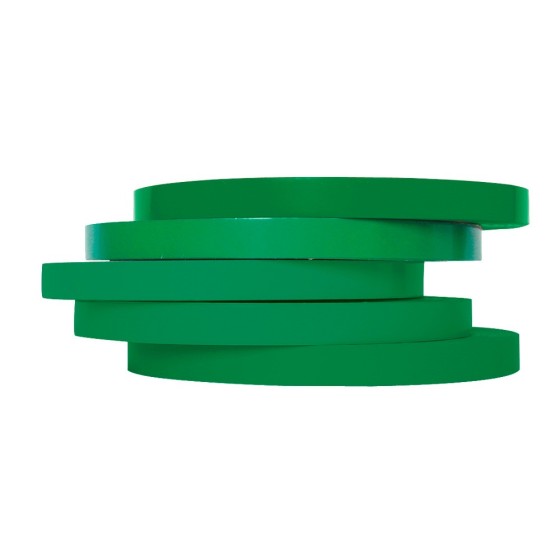 Cinta adhesiva q-connect 66m x 9mm verde para cerrar bolsas