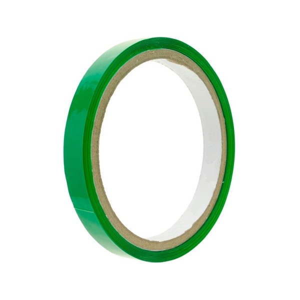 Cinta adhesiva q-connect 66m x 9mm verde para cerrar bolsas