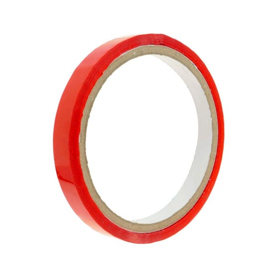 Cinta adhesiva q-connect 66m x 9mm roja para cerrar bolsas