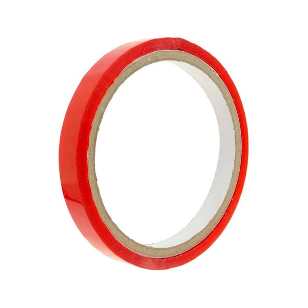 Cinta adhesiva q-connect 66m x 9mm roja para cerrar bolsas