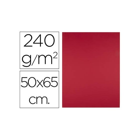 Cartulina liderpapel 50x65 cm 240g/m2 rojo navidad