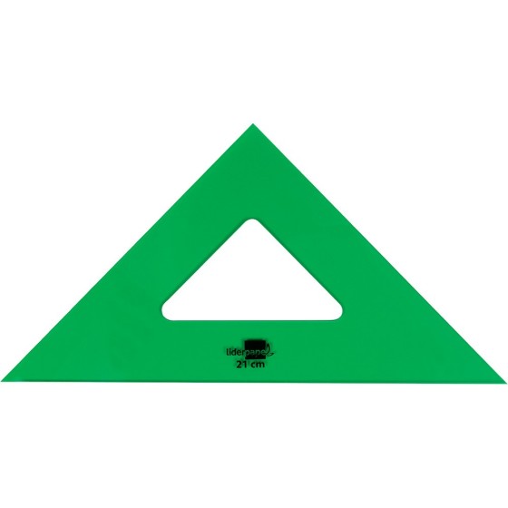 Escuadra liderpapel 21 cm acrilico verde