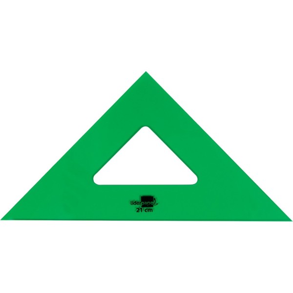 Escuadra liderpapel 21 cm acrilico verde