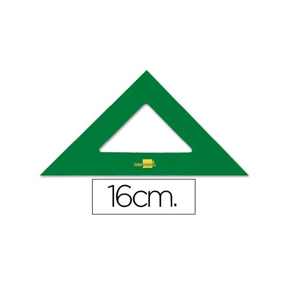 Escuadra liderpapel 16 cm acrilico verde