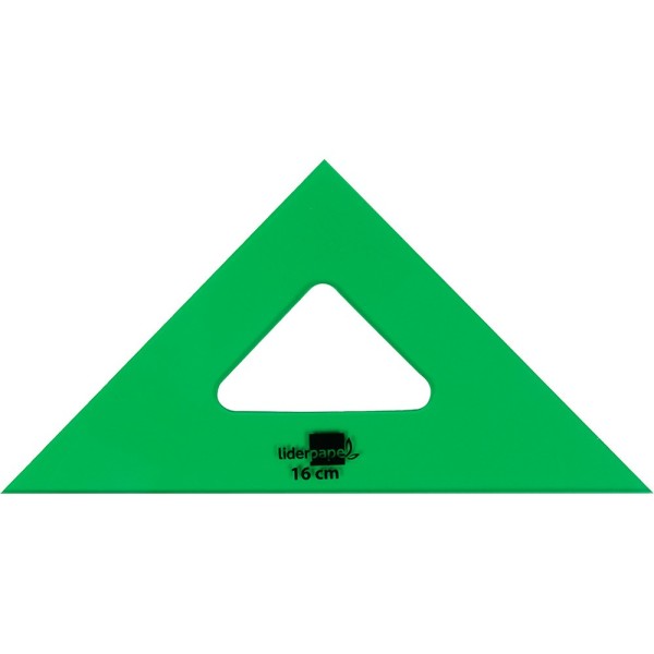 Escuadra liderpapel 16 cm acrilico verde