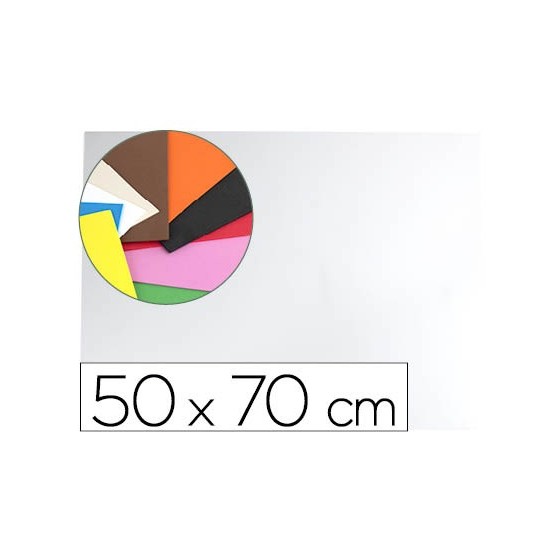 Goma eva liderpapel 50x70cm 60g/m2 espesor 1.5mm blanco