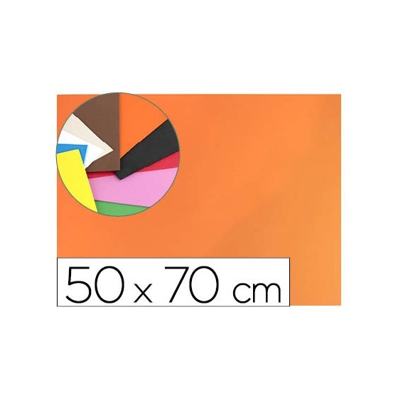 Goma eva liderpapel 50x70cm 60g/m2 espesor 1.5mm naranja