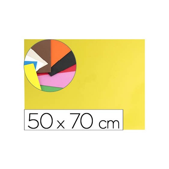 Goma eva liderpapel 50x70cm 60g/m2 espesor 1.5mm amarillo