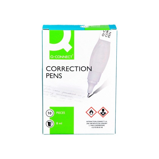 Corrector q-connect lapiz con punta metalica 8 ml