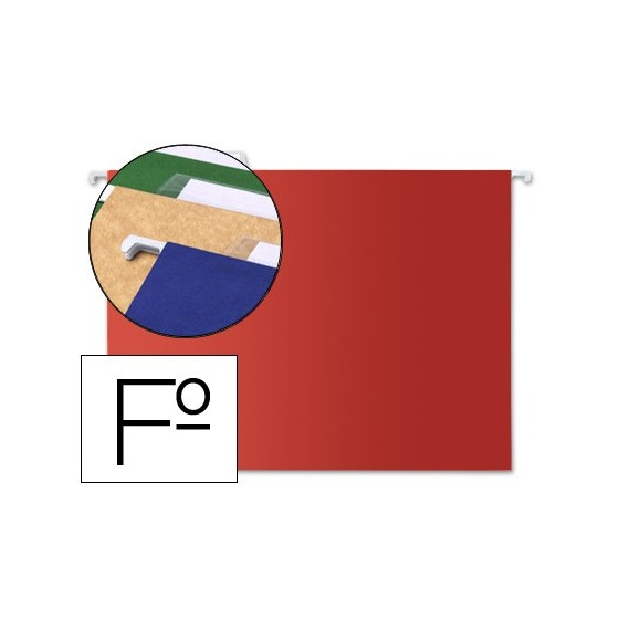Carpeta colgante liderpapel folio roja