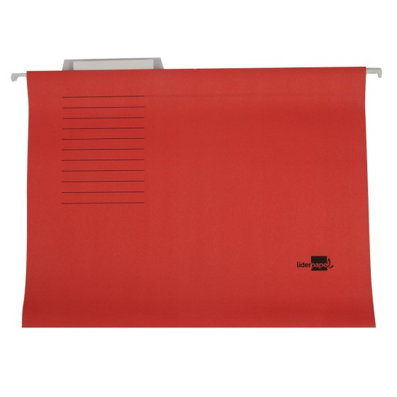 Carpeta colgante liderpapel folio roja