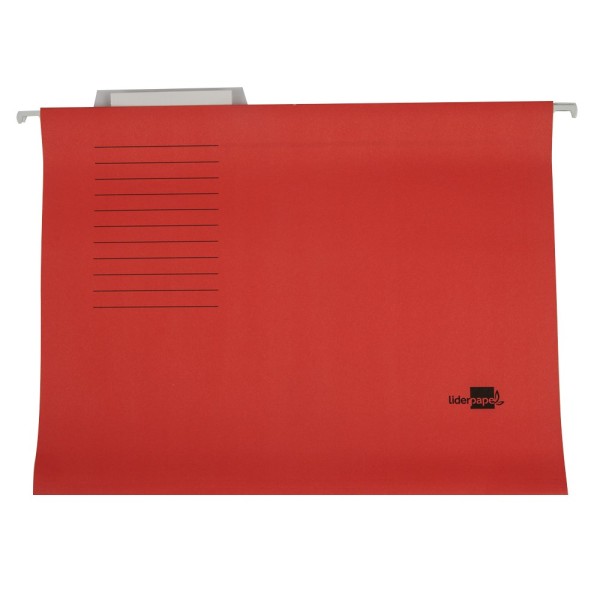 Carpeta colgante liderpapel folio roja