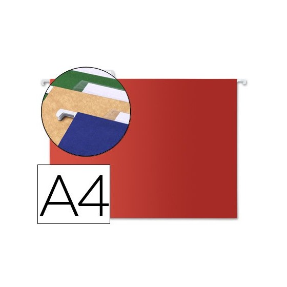 Carpeta colgante liderpapel a4 roja