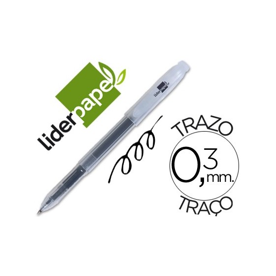 Boligrafo liderpapel super gel punta 0.5 mm negro