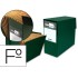 Caja transferencia liderpapel con fuelle folio color verde