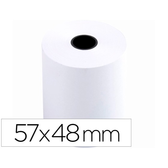 Rollo sumadora q-connect termico 57 mm ancho x 48 mm diametro sin bisfenol a