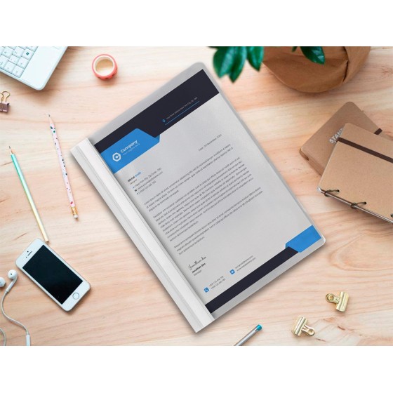 Carpeta dossier fastener plastico q-connect din a4 blanco