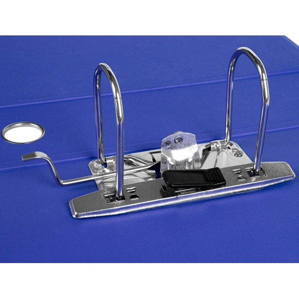 Archivador de palanca liderpapel a4 color system forrado sin rado lomo 80mm azul compresor metalico